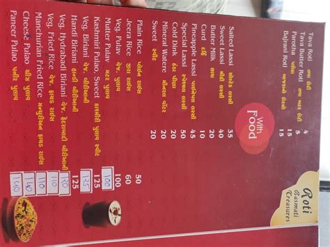 Annapurna Dining Hall: Menu .